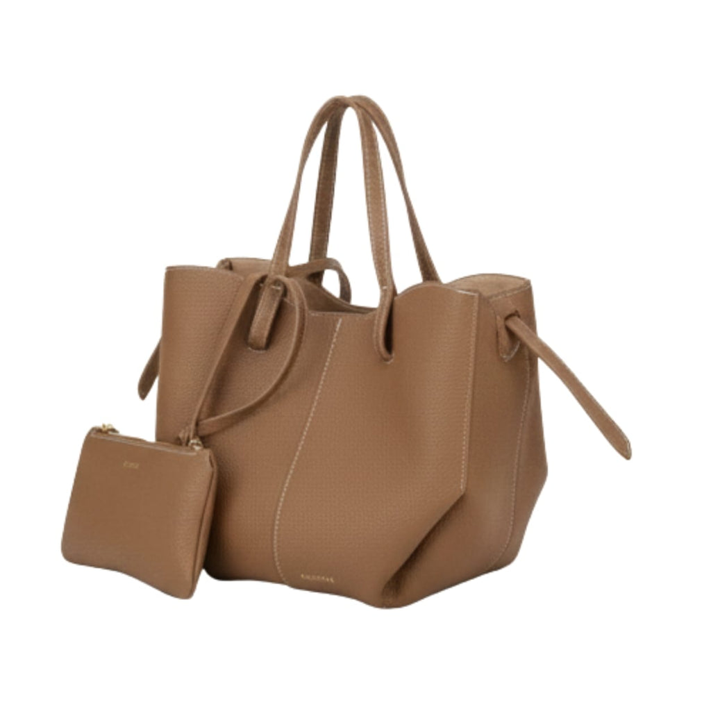 Polène Bag | Cyme Mini Textured Camel Leather