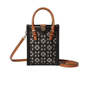 Tory Burch Bag | Monogram Laser Cut Mini T Tote Bag