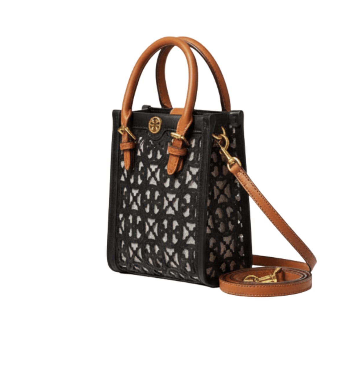Tory Burch Bag | Monogram Laser Cut Mini T Tote Bag