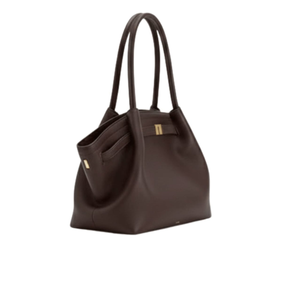Jw Pei Bag | Hana Tote Bag In Faux Suede And A Dark Brown Color