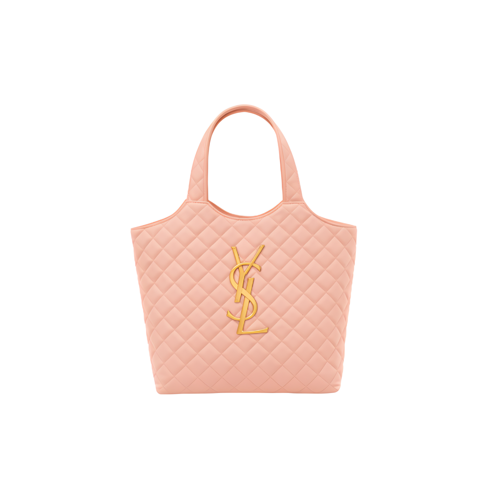 YSL Bag | Icare Maxi Quilted Lambskin Tote Pale