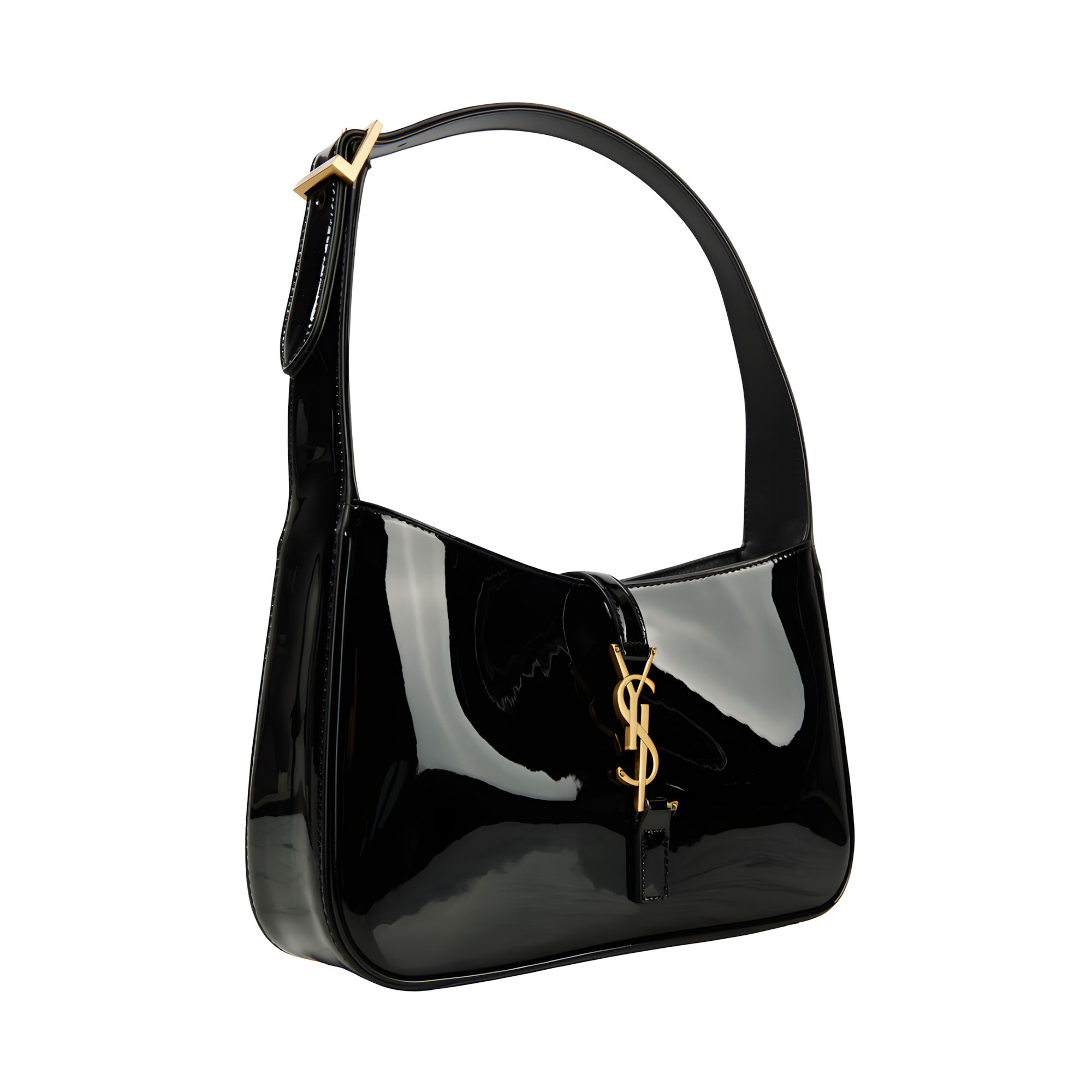 YSL Bag | Le 5À7 Patent Leather Black