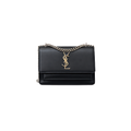 YSL Bag | Sunset Medium Black Smooth Leather