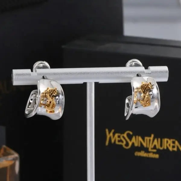 YSL Jewelry | Cassandre Enamel Hoop Earrings Gold