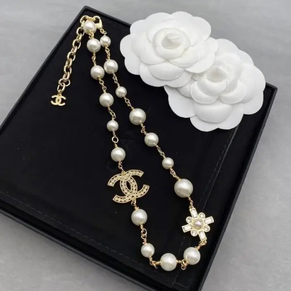 Chanel Jewelry | CC Logo Choker Necklace Gold Tone