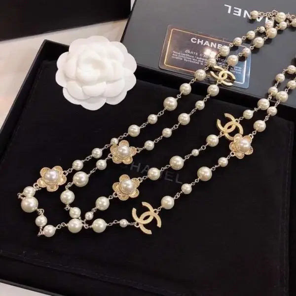 Chanel Jewelry | CC Logo Multi Stone Brooch Set Gold Finish