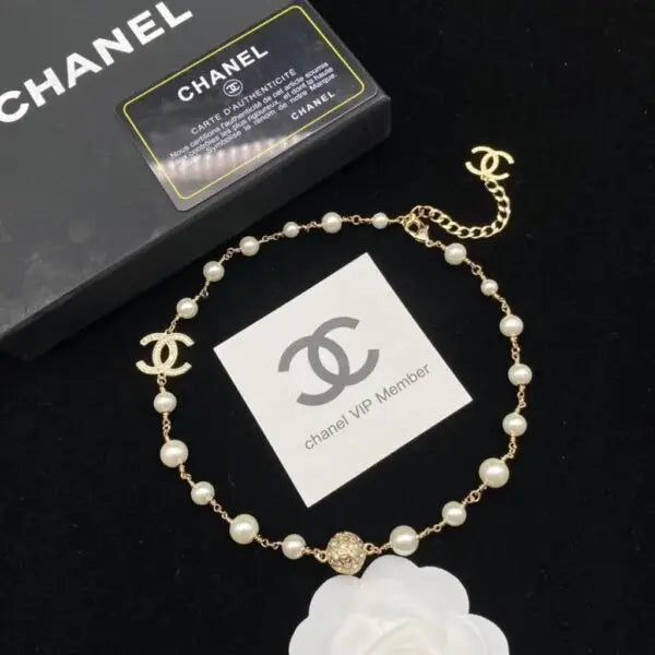 Chanel Jewelry | CC Logo Choker Necklace Gold Tone