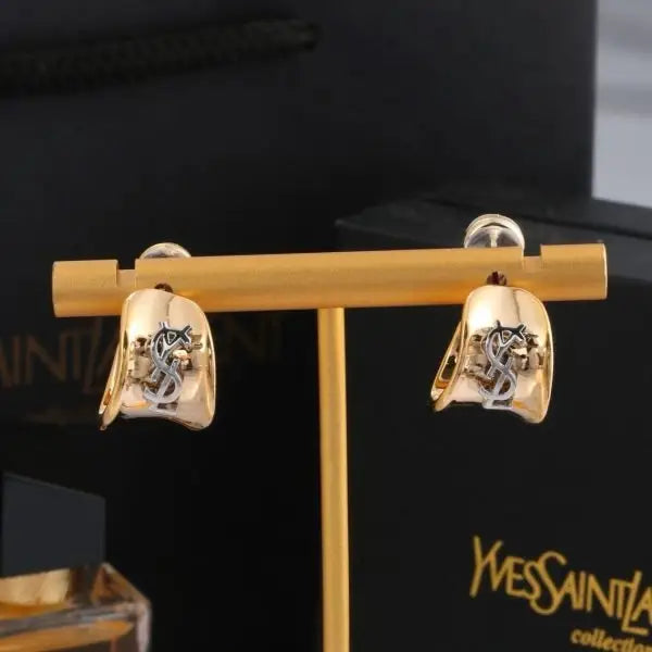 YSL Jewelry | Cassandre Enamel Hoop Earrings Gold