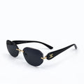 GUCCI | Sleek Black Rim Aviator Sunglasses