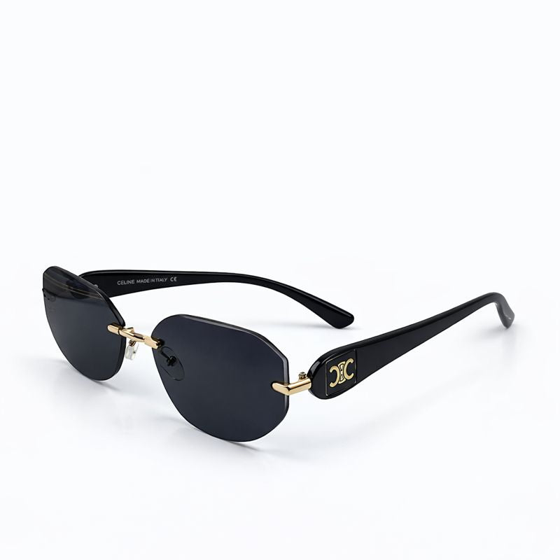 GUCCI | Sleek Black Rim Aviator Sunglasses