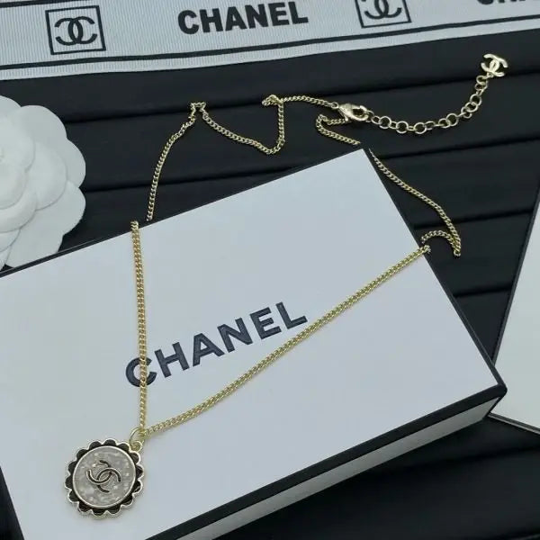 Chanel Jewelry | Quilted Heart CC Logo Pearl Station Necklace