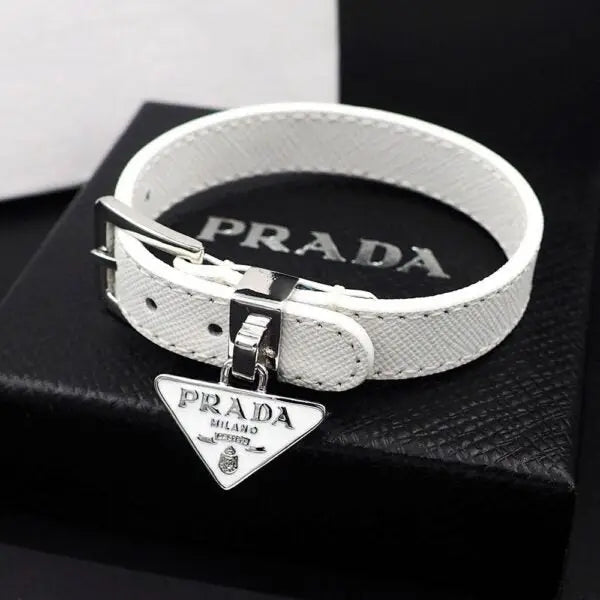 Prada Jewelry | Saffiano Leather Bracelet Black