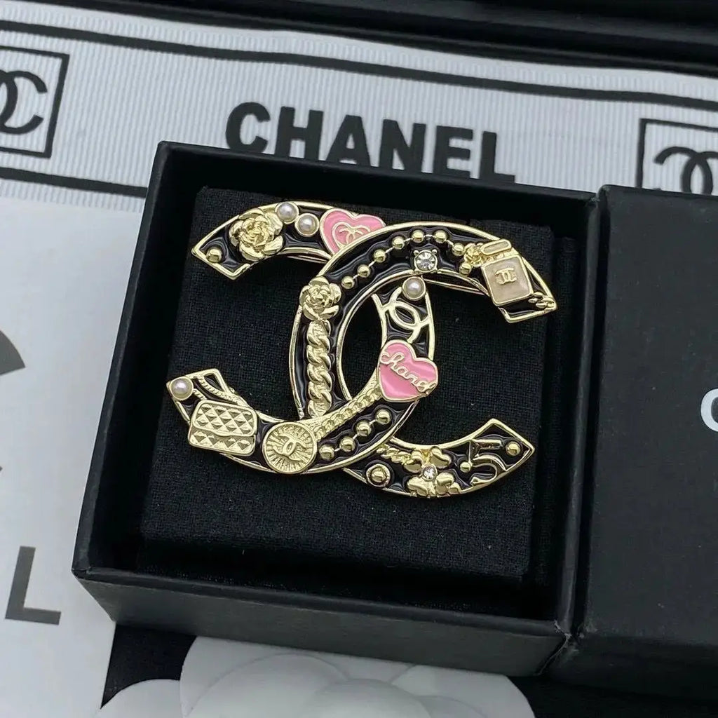 Chanel Jewelry | Chanel Quilted Heart CC Logo Pearl Station