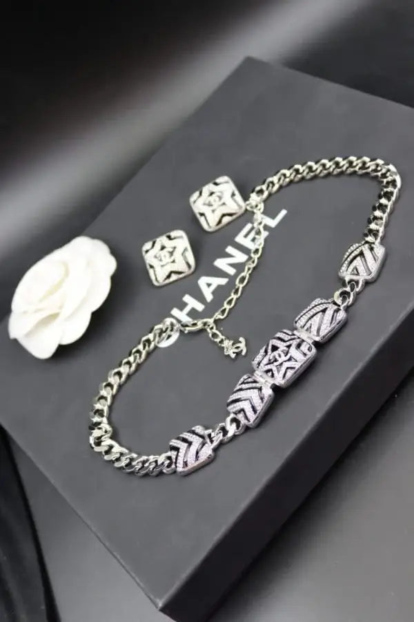 Chanel Jewelry | CC Logo Star Pendant Necklace Earrings Set