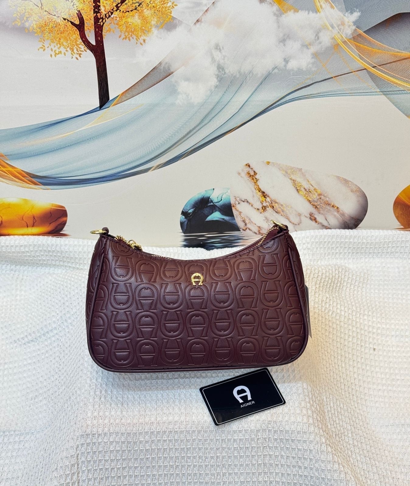 Aigner Bag | Diadora Logo Pochette XS Quilted Grained