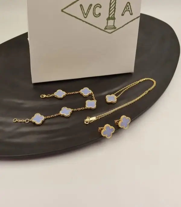 Van Cleef & Arpels Jewelry | Alhambra White Clover Jewelry Set