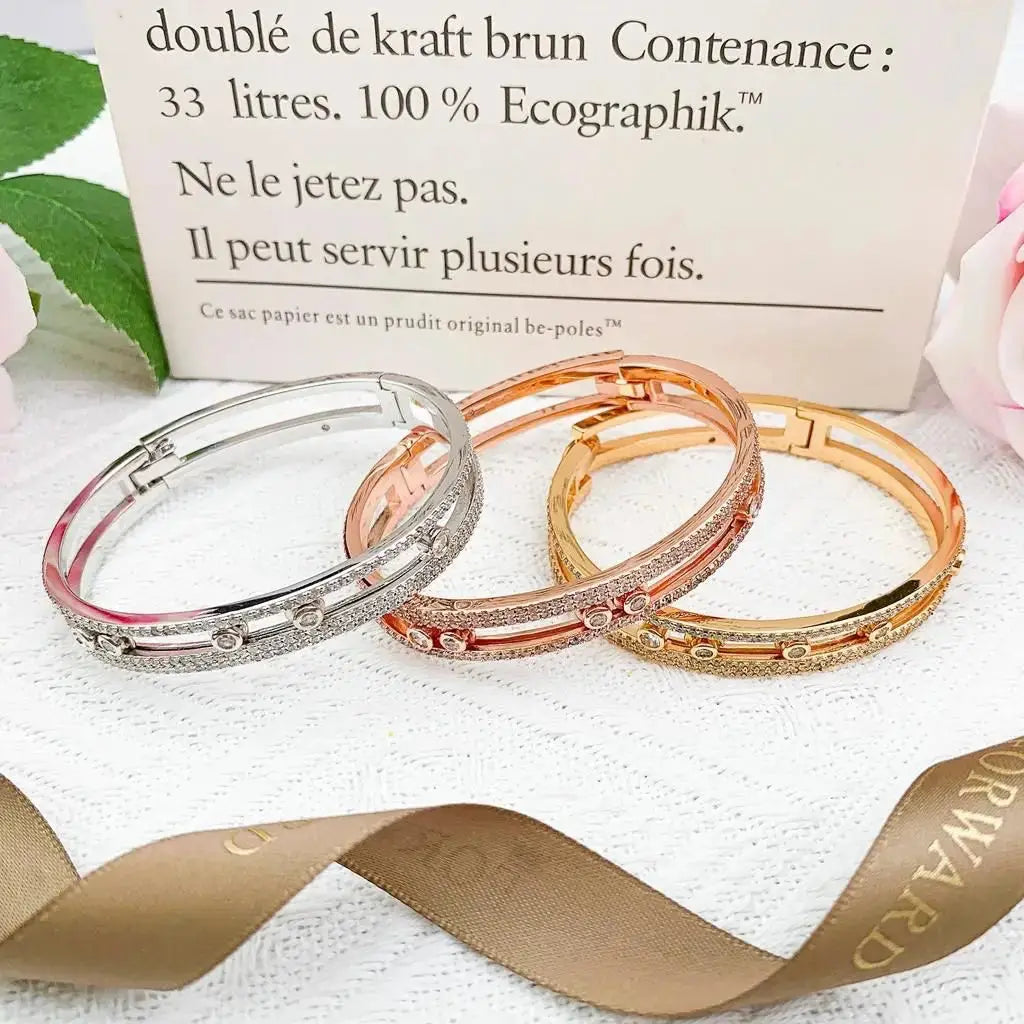 Messika Jewelry | Move Uno Small Hoop White Yellow Gold