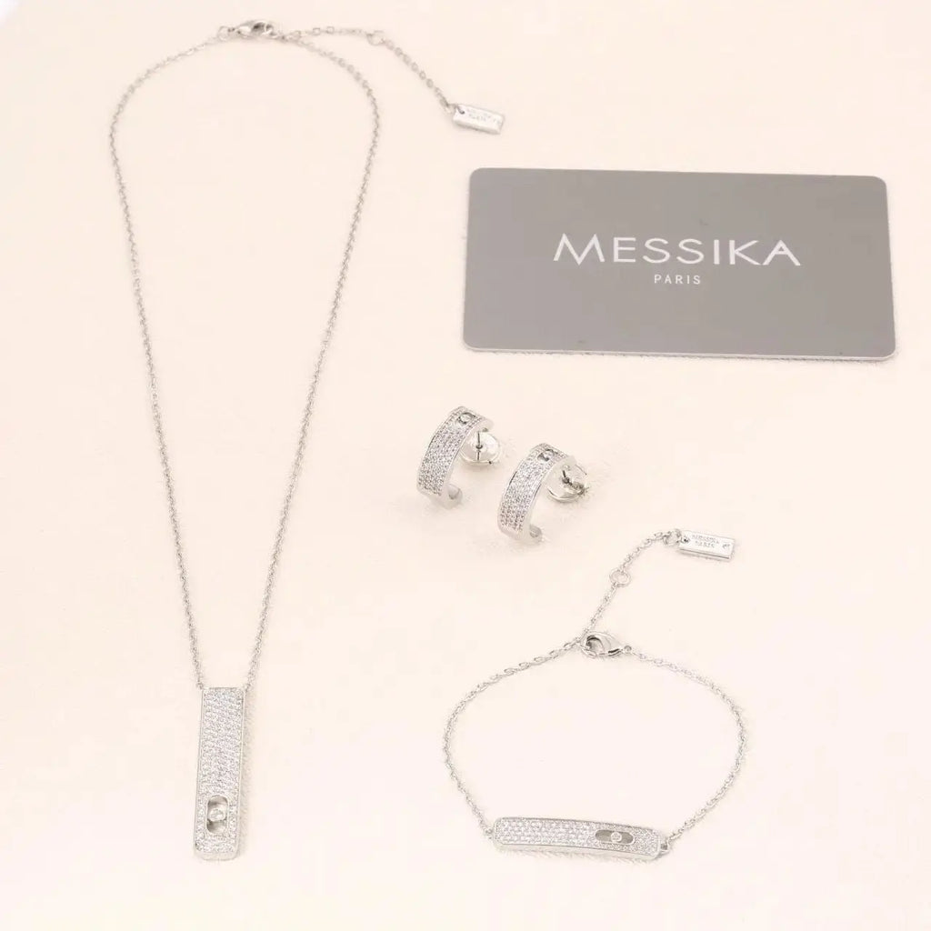 Messika Jewelry | Move Uno Pave Vertical White Gold Full Diamonds