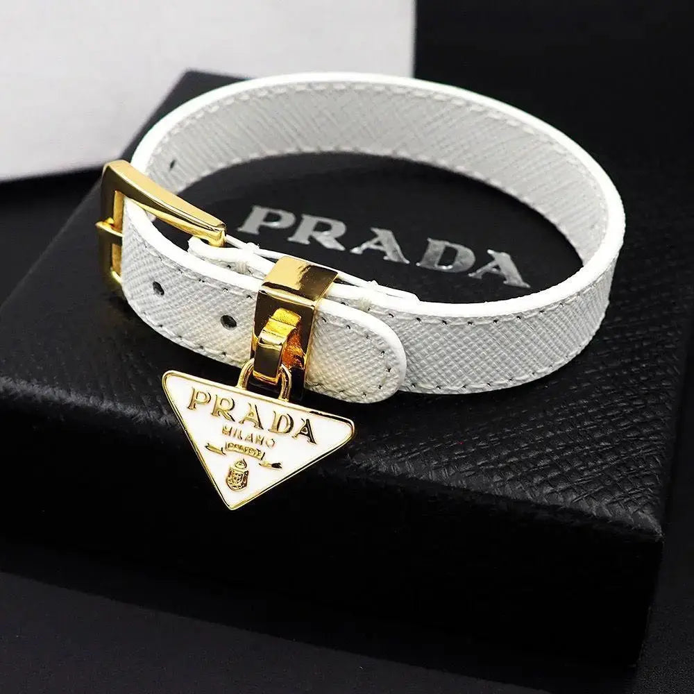 Prada Jewelry | Saffiano Leather Bracelet Black