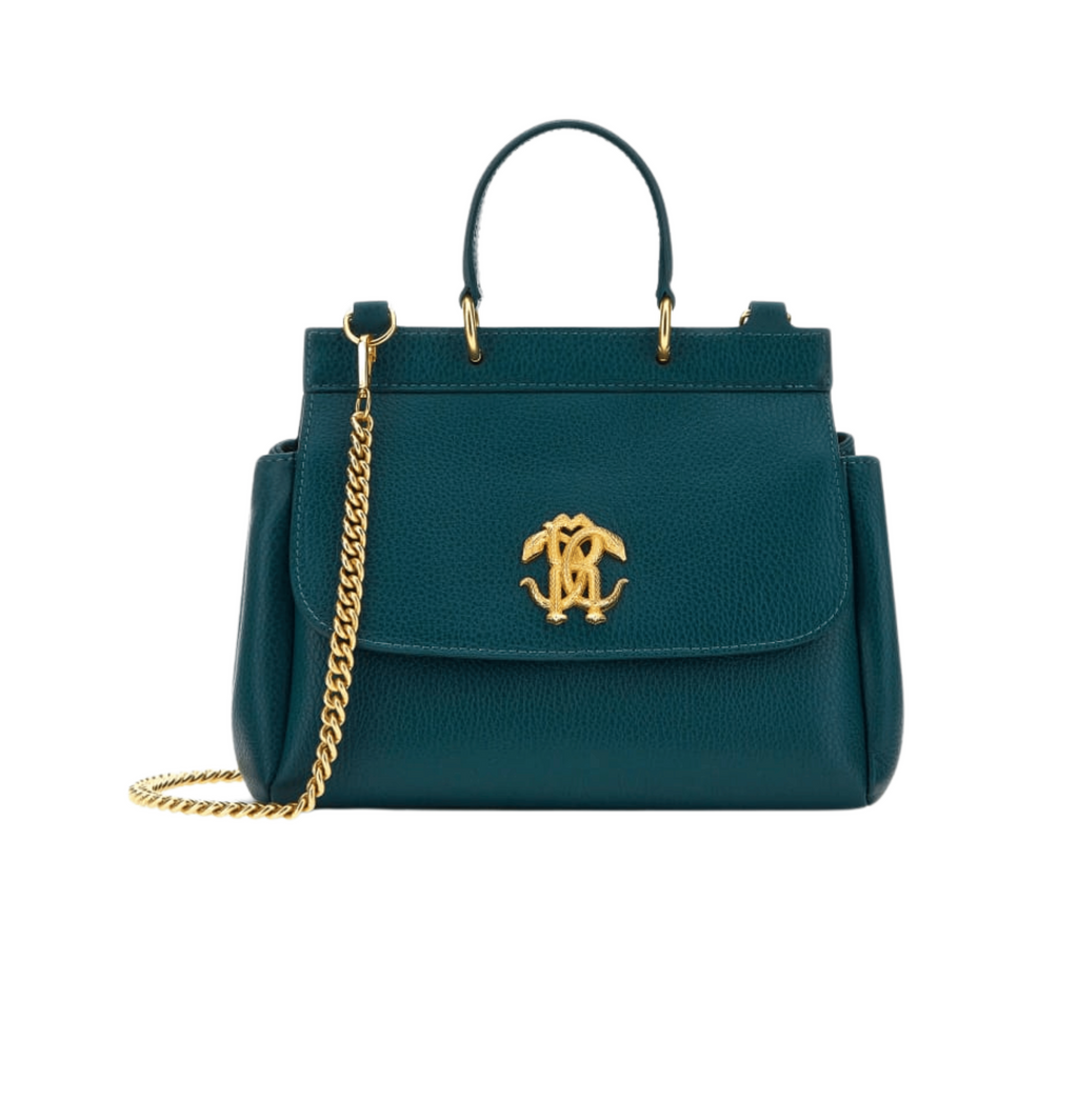Roberto Bag | Cavalli Mirror Snake Top Handle Bag