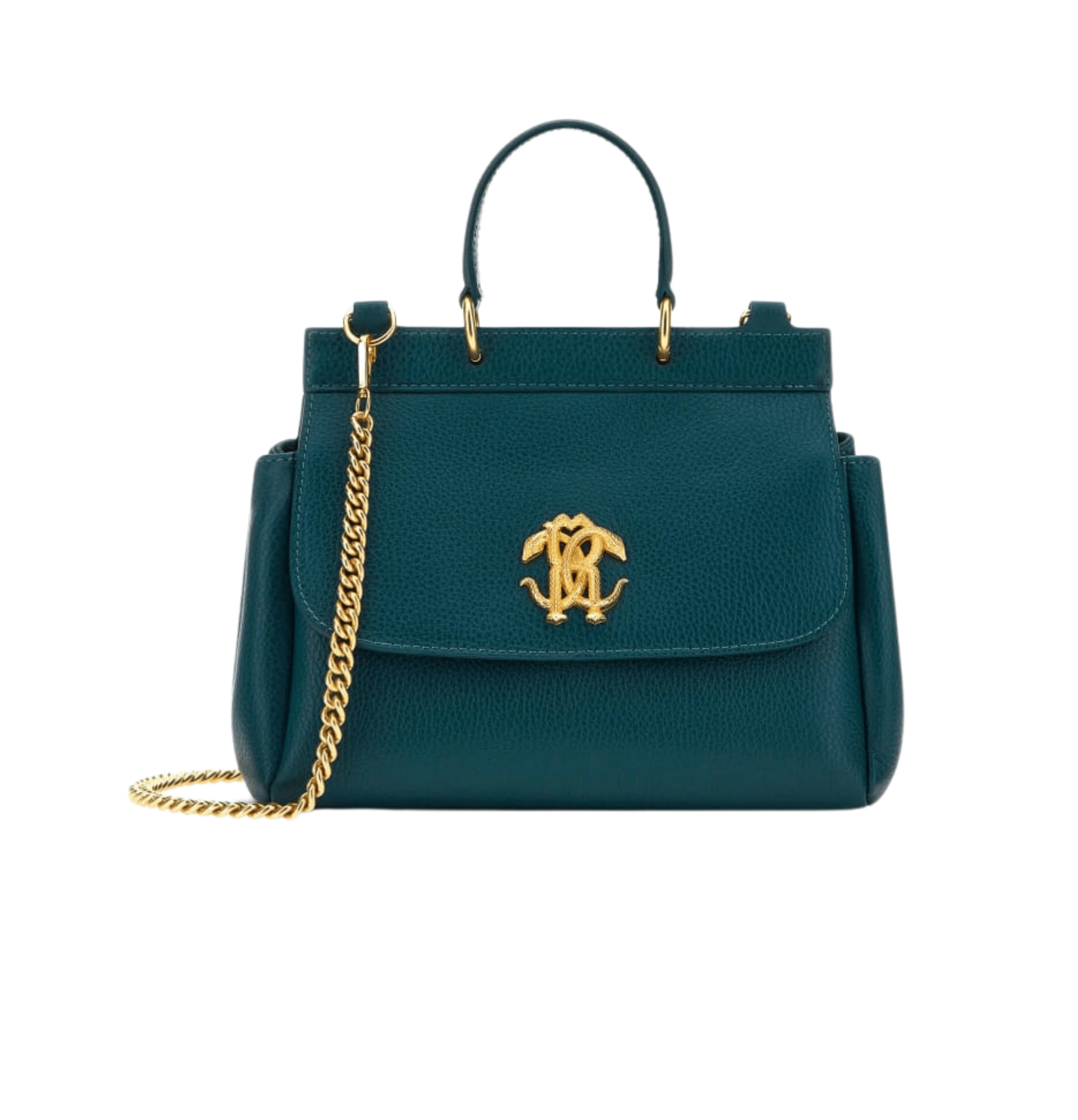 Roberto Bag | Cavalli Mirror Snake Top Handle Bag