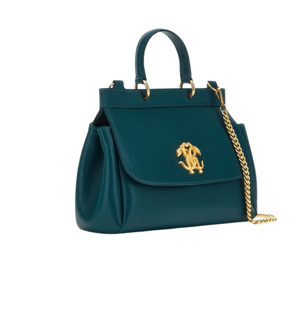 Roberto Bag | Cavalli Mirror Snake Top Handle Bag