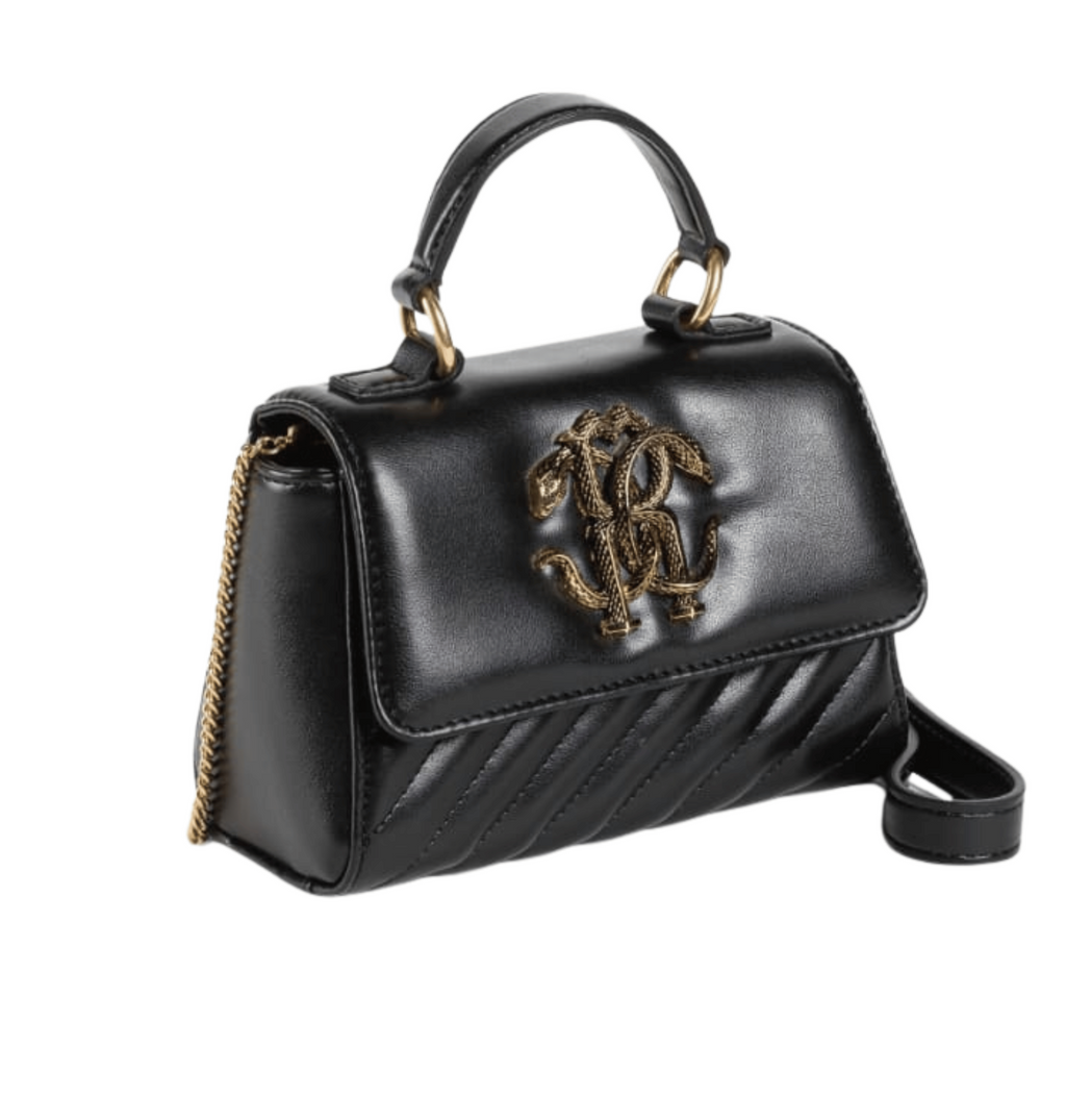 Roberto Bag | Cavalli Mirror Snake Shoulder Bag.