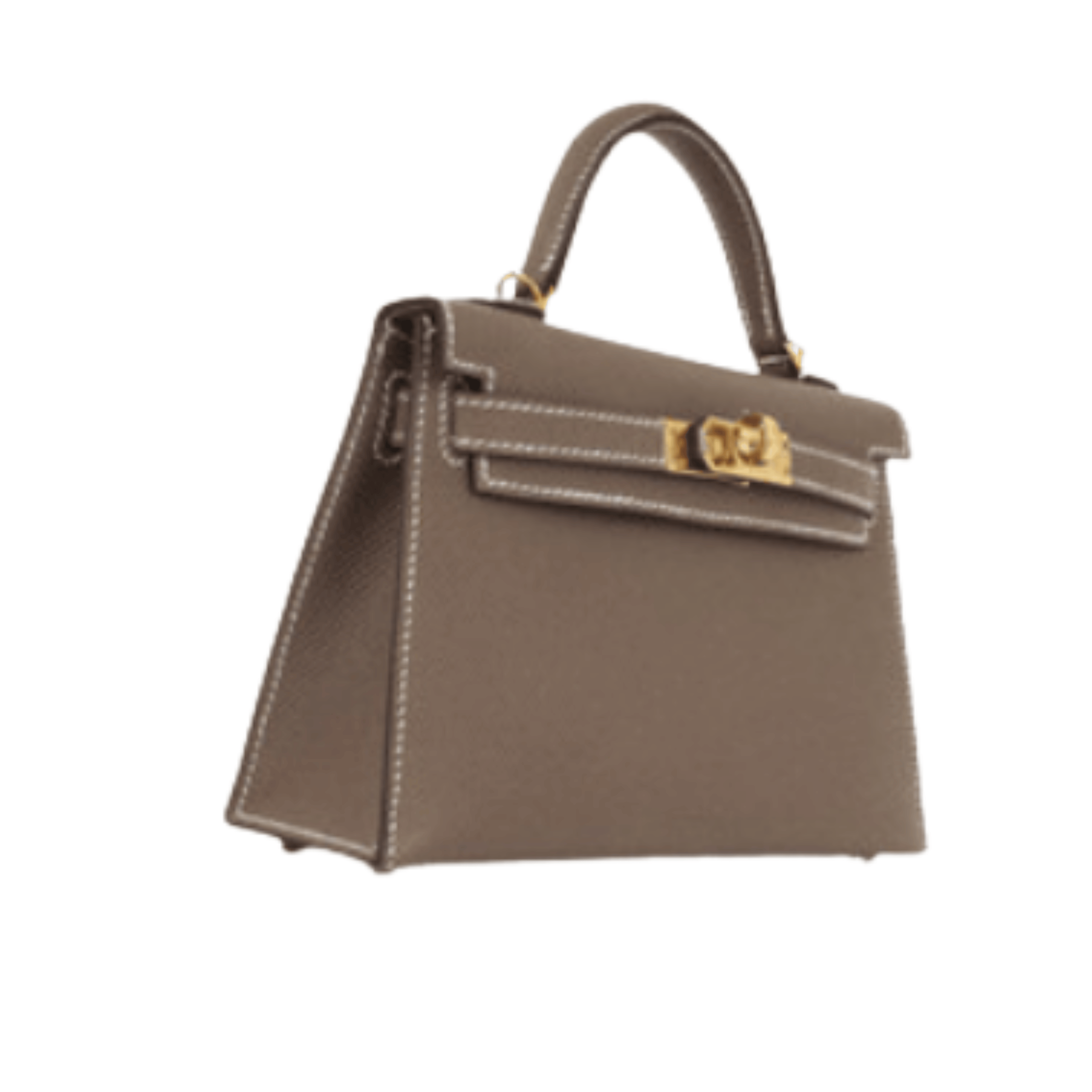 Hermès Bag | Kelly Mini Ii Sellier Bag In Etoupe Epsom Leather With Gold Hardware.