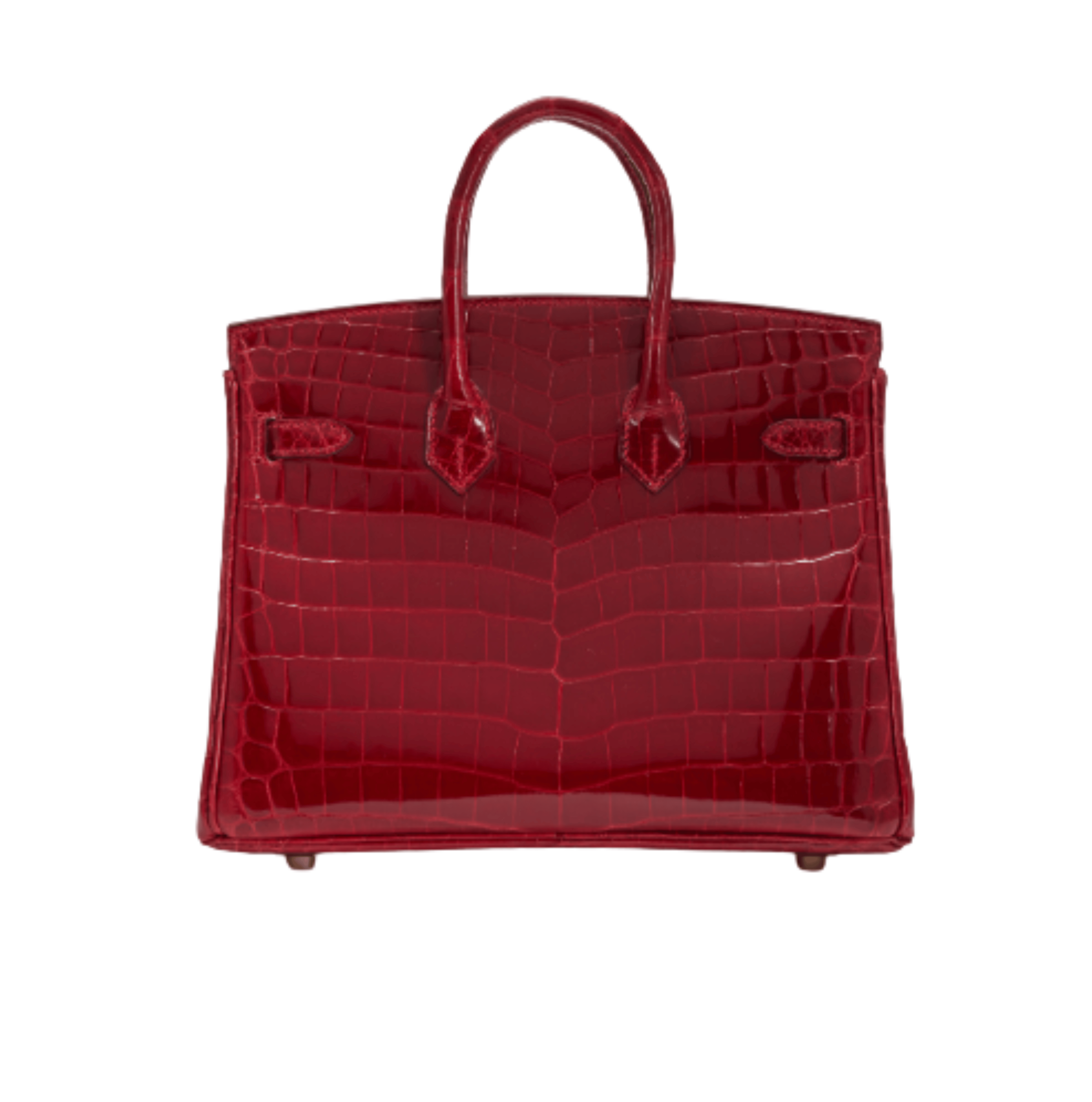 Hermès Bag | Birkin 30 Handbag Made From Shiny Niloticus Crocodile Leather In The Deep Red Color