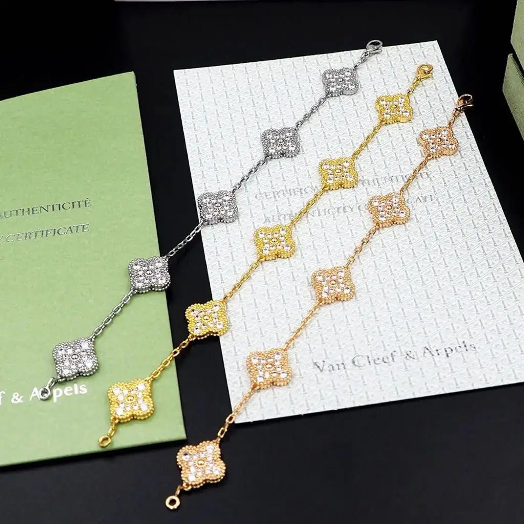Van Cleef & Arpels Jewelry | Alhambra Bracelet Collection Trio